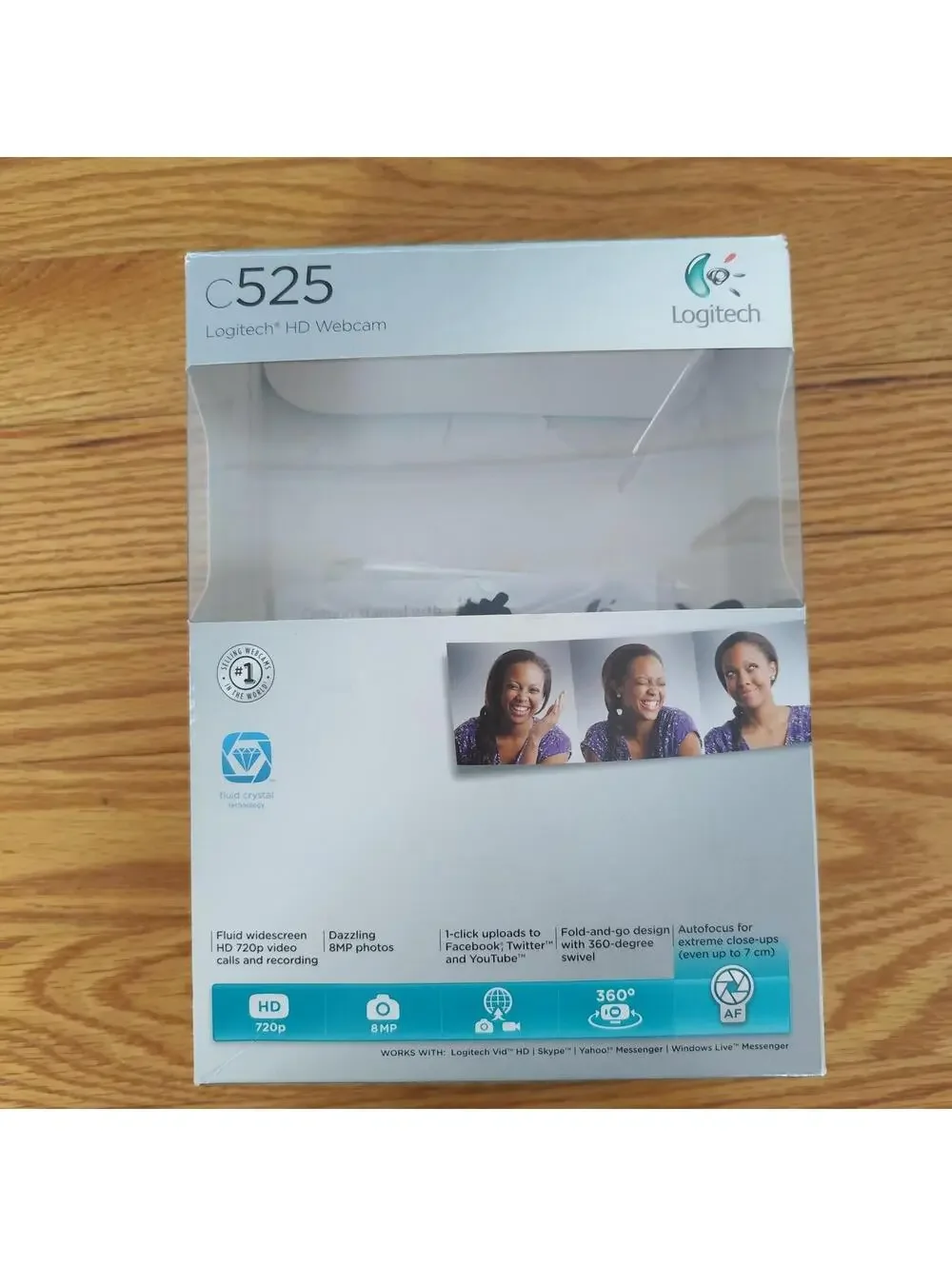 Logitech C525 HD Webcam and Microphone 720p 8mp Swivel USB 2.0